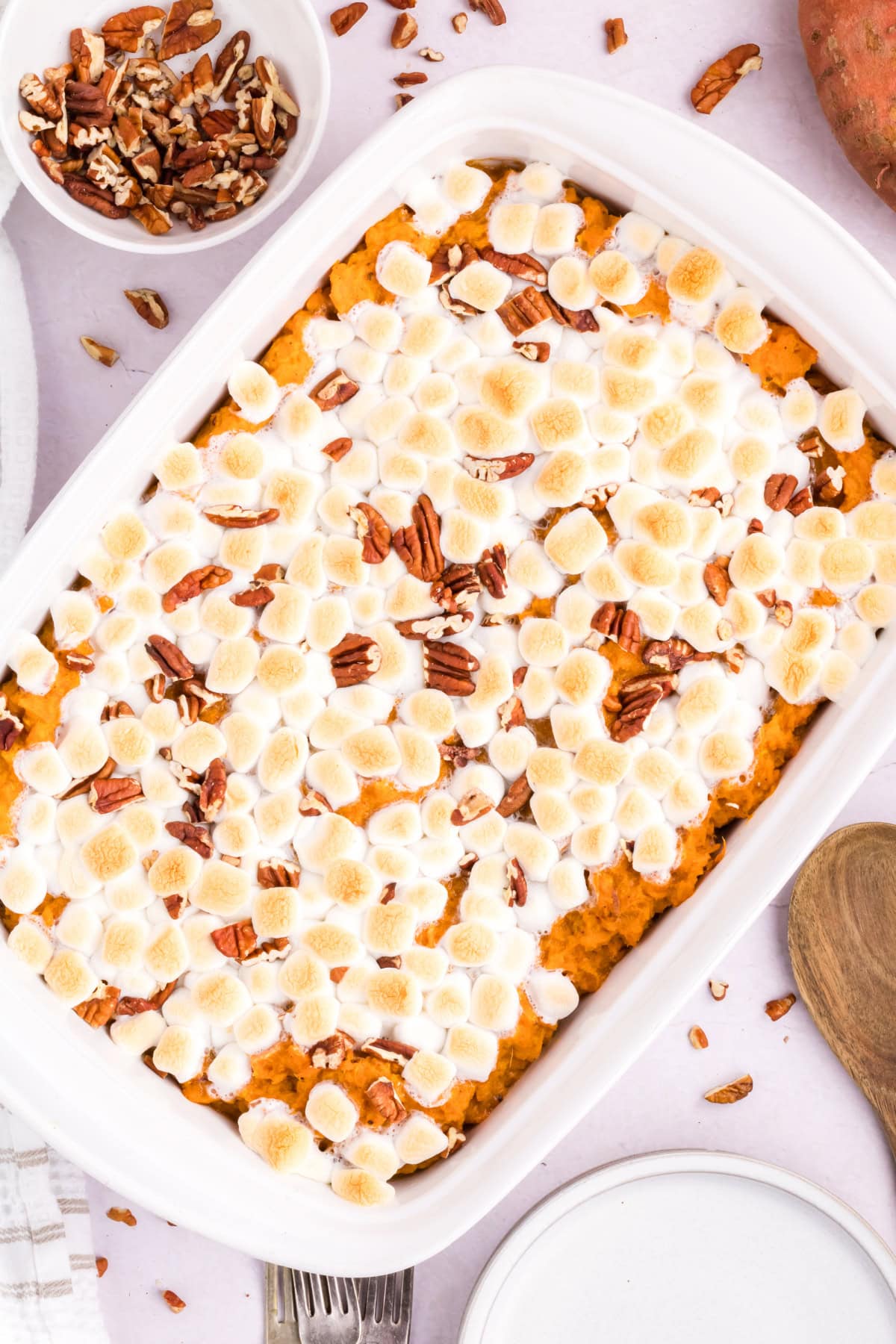 food, with Sweet Potato Casserole with Marshmallows