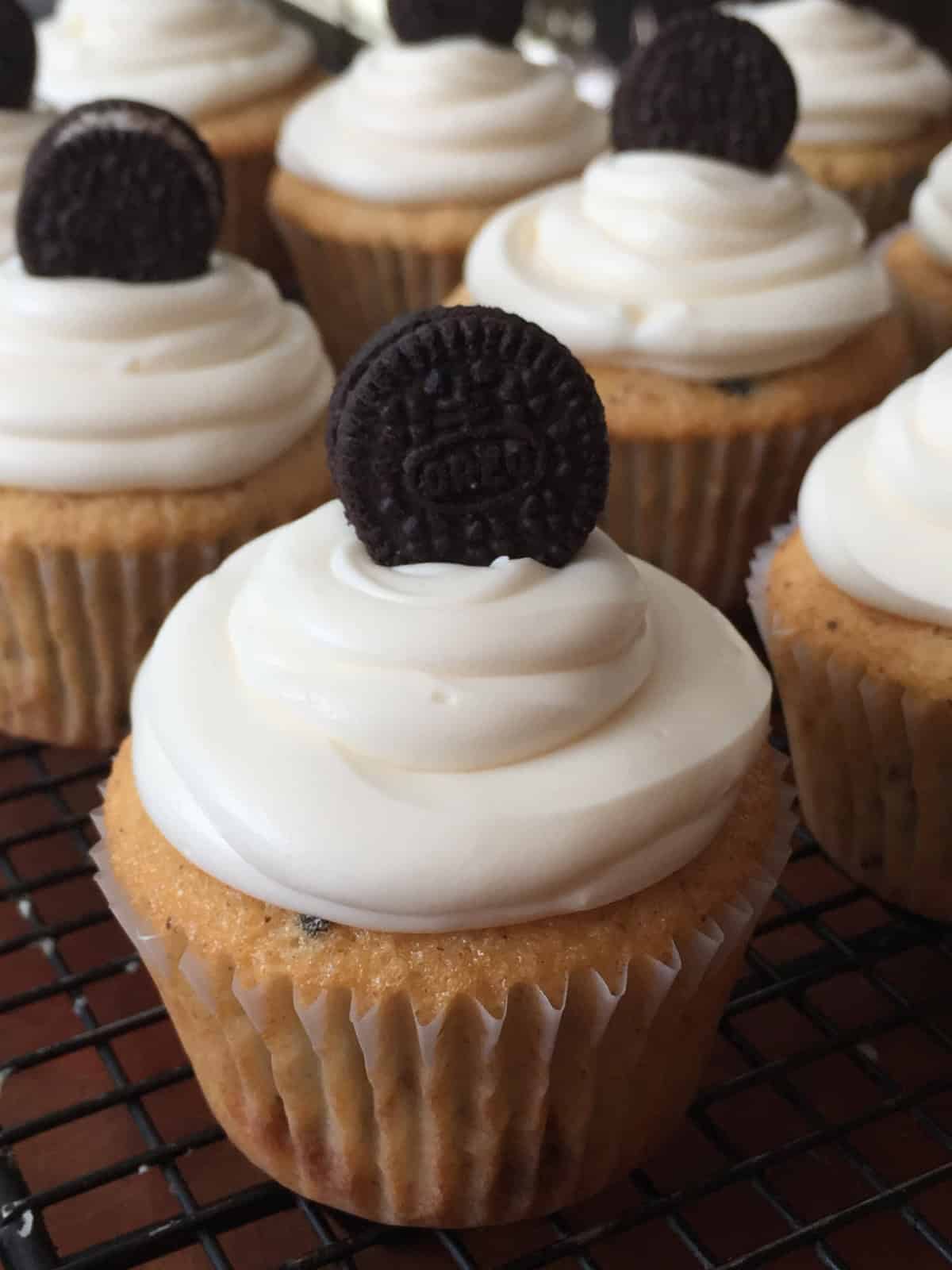 Oreos Cookies and Cream Cupcakes.