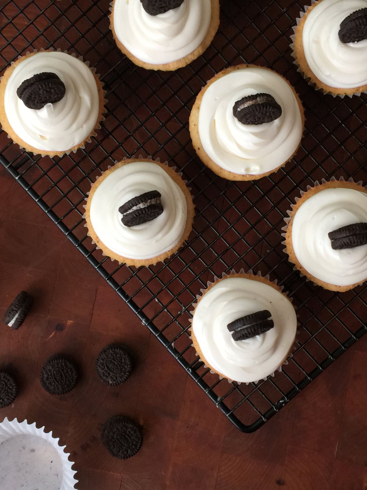 Oreos Cookies and Cream Cupcakes.