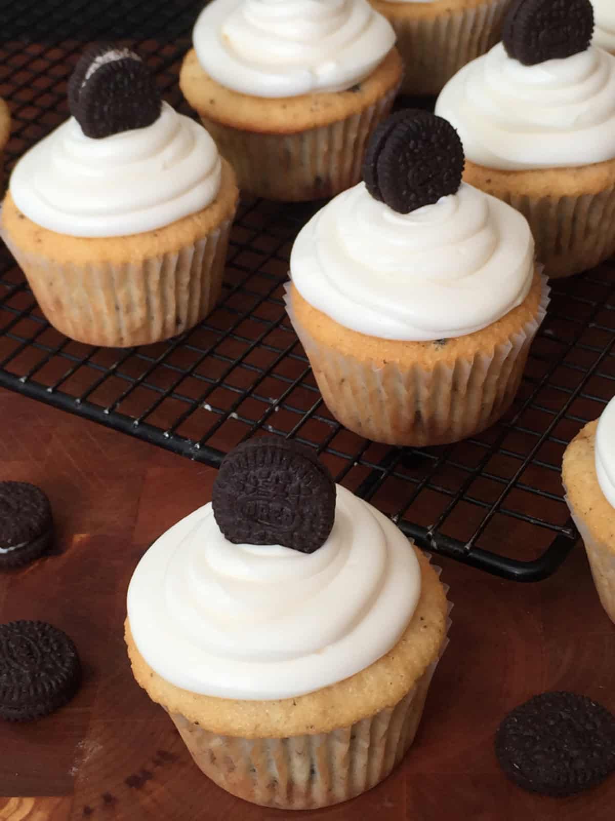 Oreos Cookies and Cream Cupcakes.