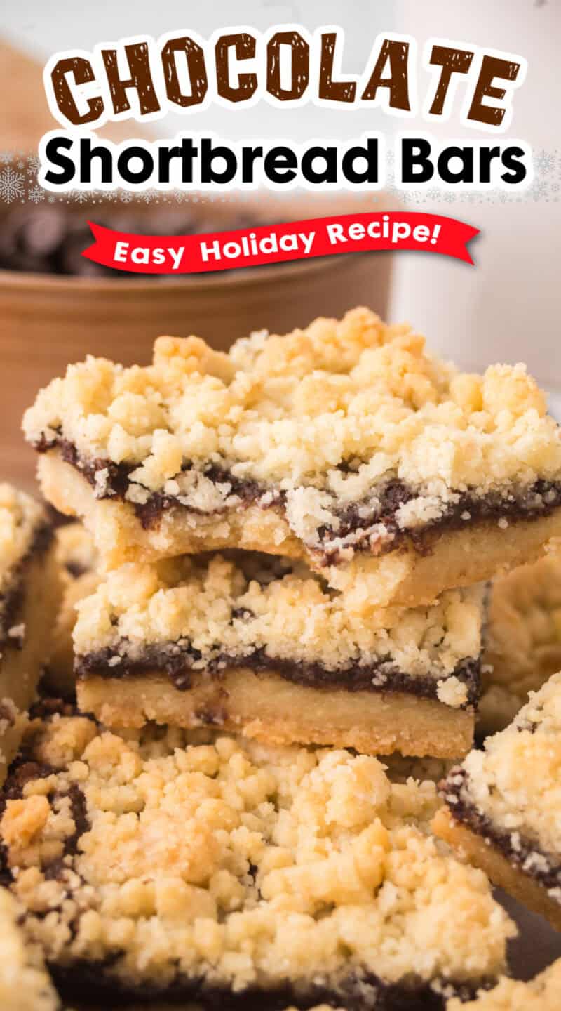 Stacked Chocolate Shortbread Bars.